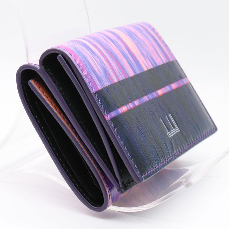 新品】ダンヒル dunhill コンパクトウォレット 530LILAC ライラック 三
