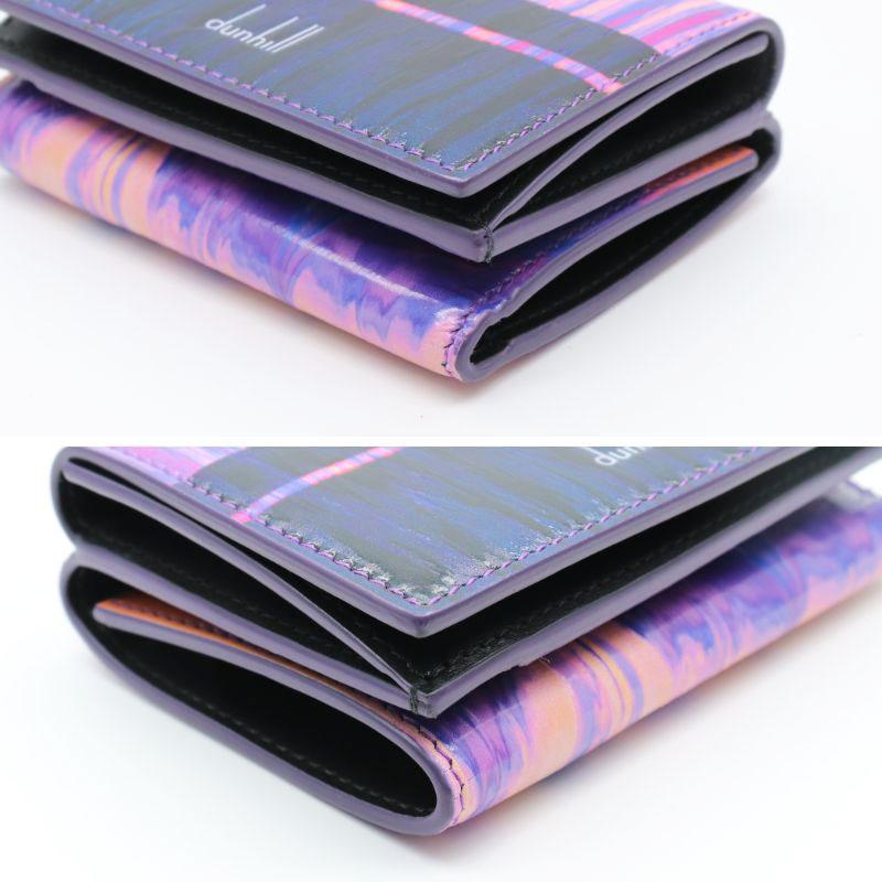 新品】ダンヒル dunhill コンパクトウォレット 530LILAC ライラック 三