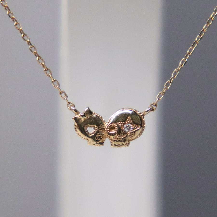 Love&Hate ネックレス ラブアンドヘイト（love&hate） K10 ドクロ スカル モチーフ