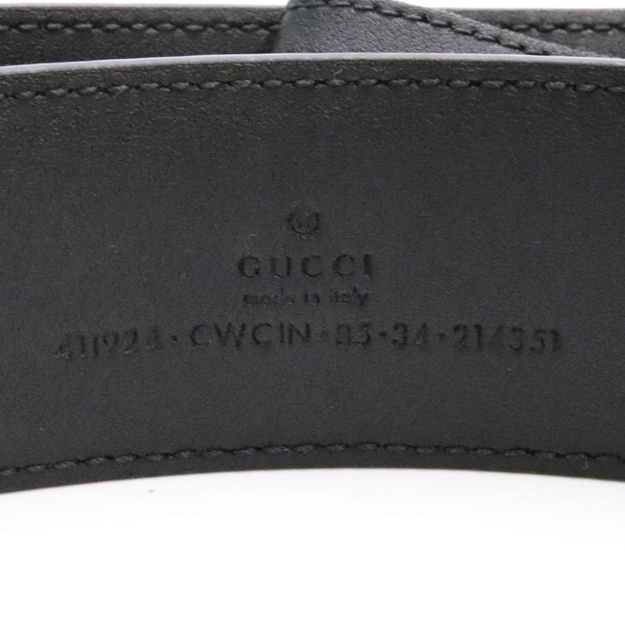 GUCCI（グッチ） インターロッキングG バックル付き レザー ベルト