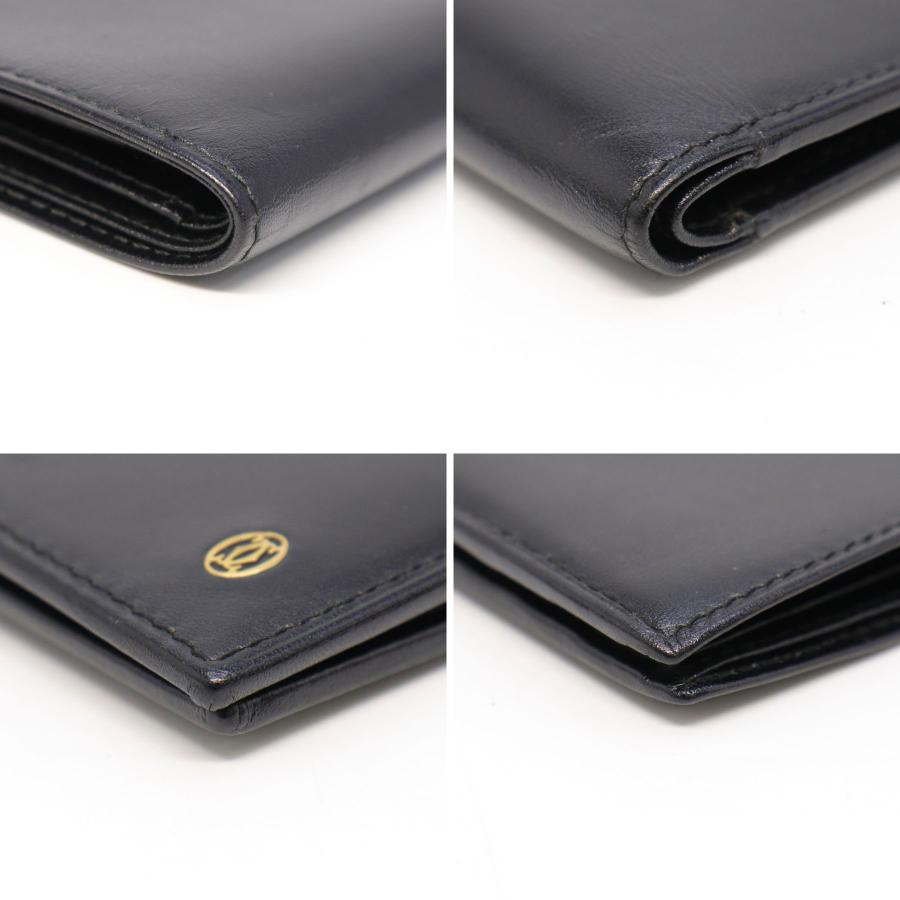 Cartier（カルティエ） 二つ折り 札入れ コンパクト 財布 ブラック 黒