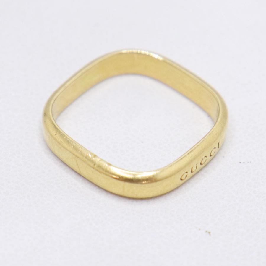 GUCCI（グッチ） 750 K18 スクエア リング 重量約4.7g サイズ棒＃14号 