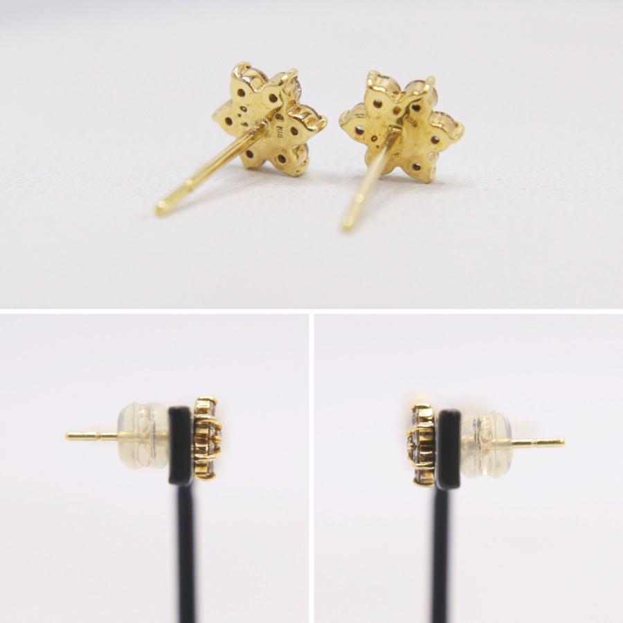 ESTELLE（エステール） K18 ダイヤピアス 0.15ct×2 重量約1.1g / K10 