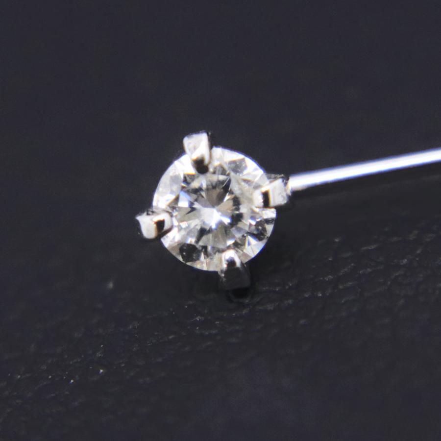 K14 WG ダイヤモンド ピアス ダイヤ 0.25ct×2 重量約1.4g レディース 