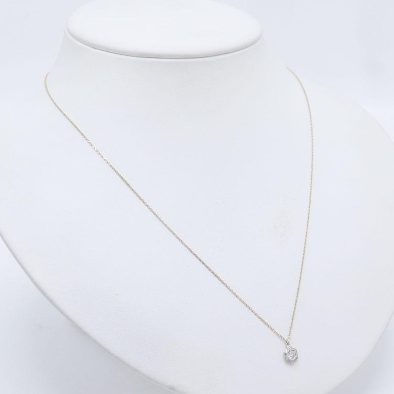 AbHeri アベリ K18/Pt900 six ダイヤモンド ネックレス 1449A D0