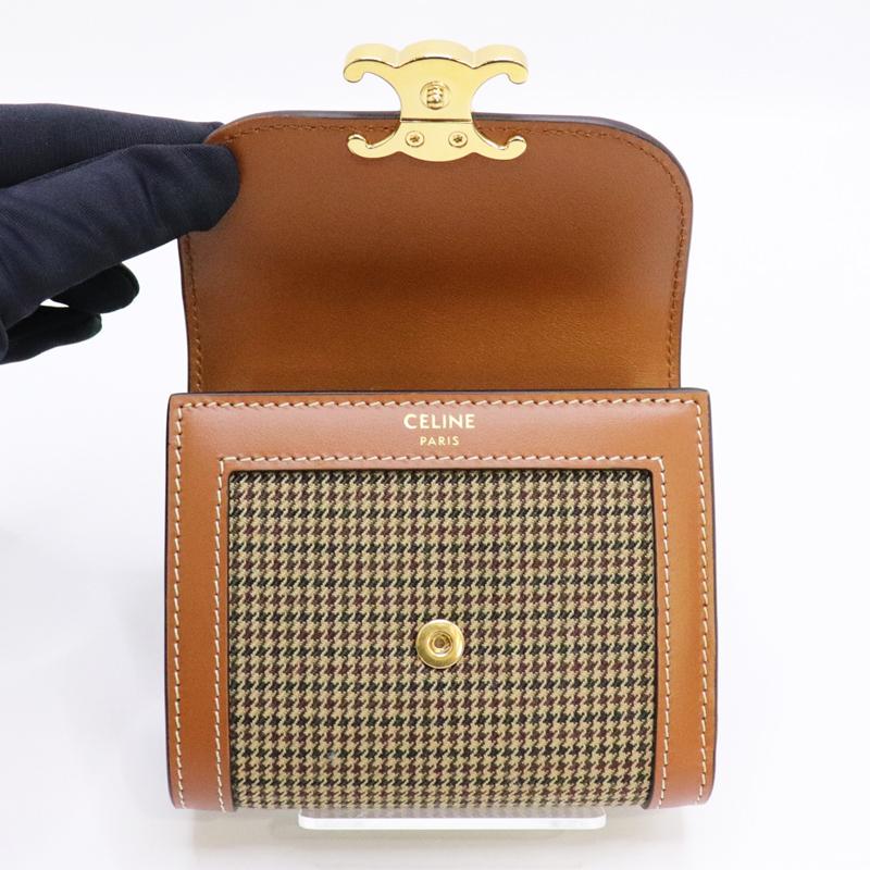 TRIOMPHE 【未使用】CELINE セリーヌ スモールフラップウォレット