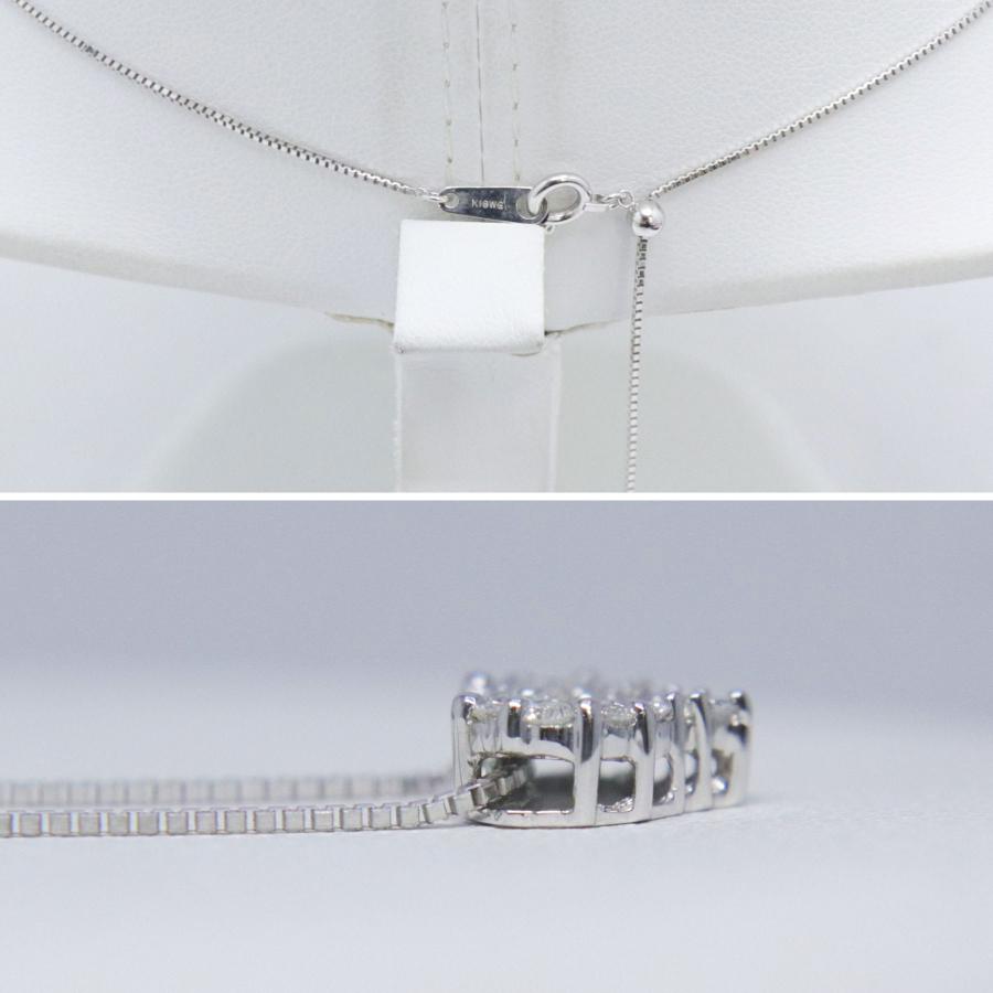 K18 WG ダイヤモンド ハート ネックレス ダイヤ 0.30ct 重量約2.7g 長