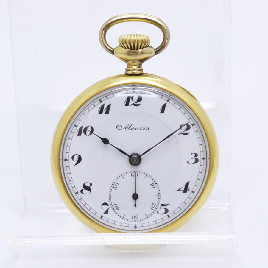 Moeris モーリス 懐中時計 18K 手巻き スモセコ 重量約42.2g