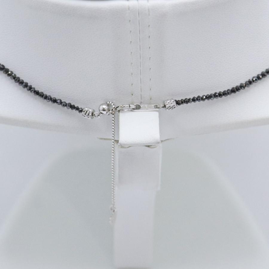 K18 WG ブラックダイヤモンド ネックレス BD20.0ct 重量約5.1g 最大約