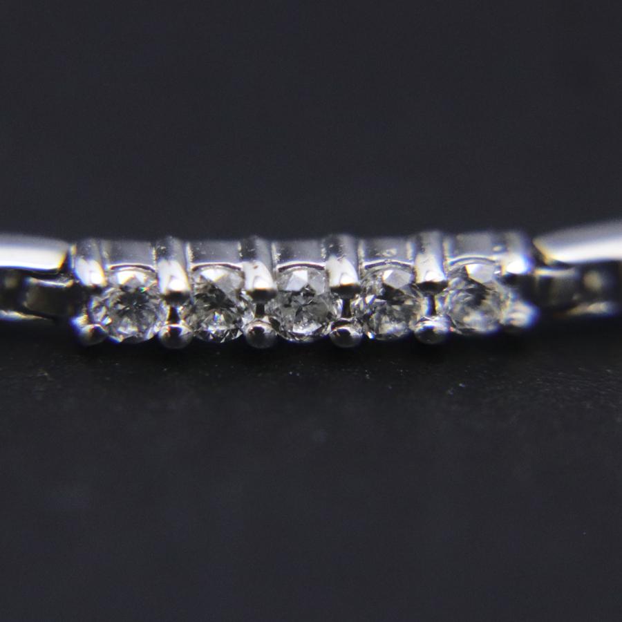K18 WG ダイヤモンド ブレスレット ダイヤ 0.63ct 重量約4.7g 手首回り 