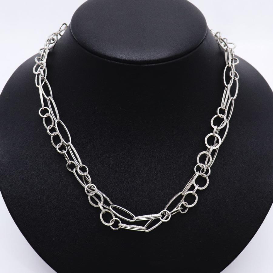 UNOAERRE（ウノアエレ） 750 K18 WG ロングチェーン ネックレス 重量約