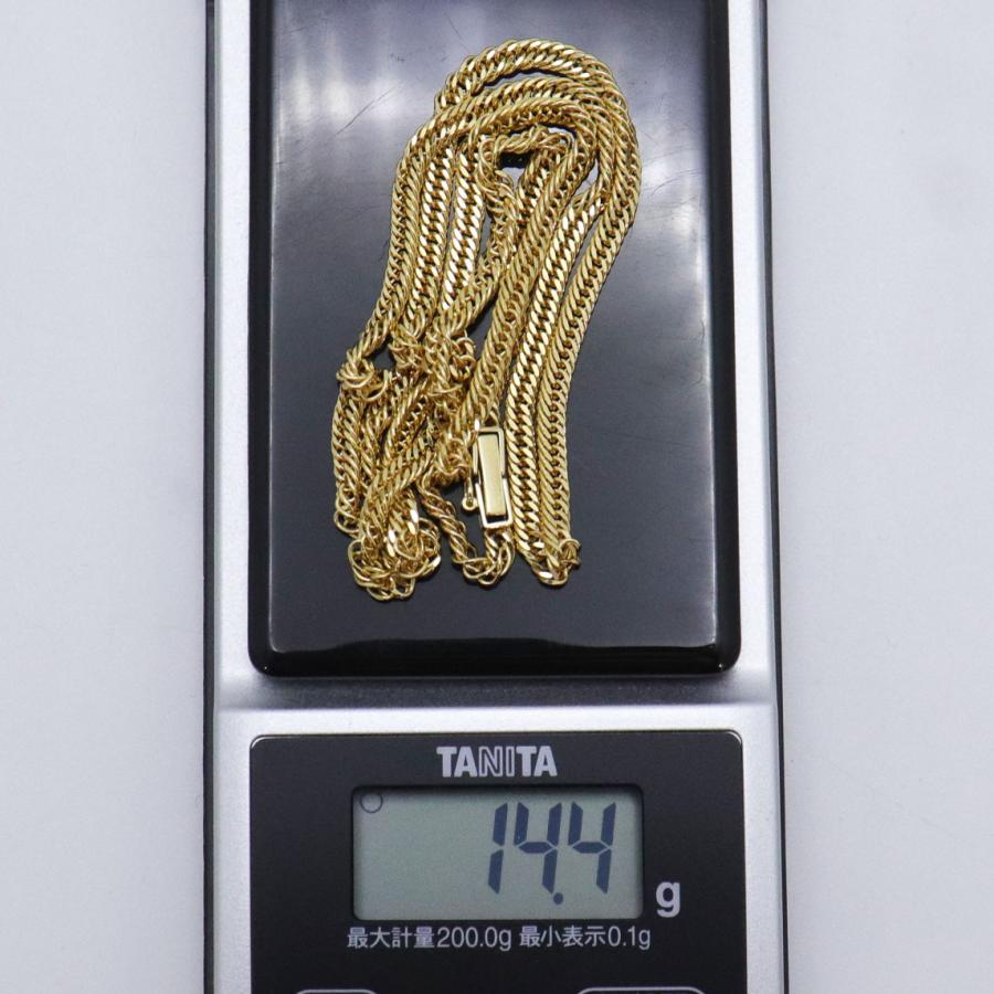 K18 750 喜平 2面 トリプル 金 ネックレス 重量約14.4g 約50cm 造幣局