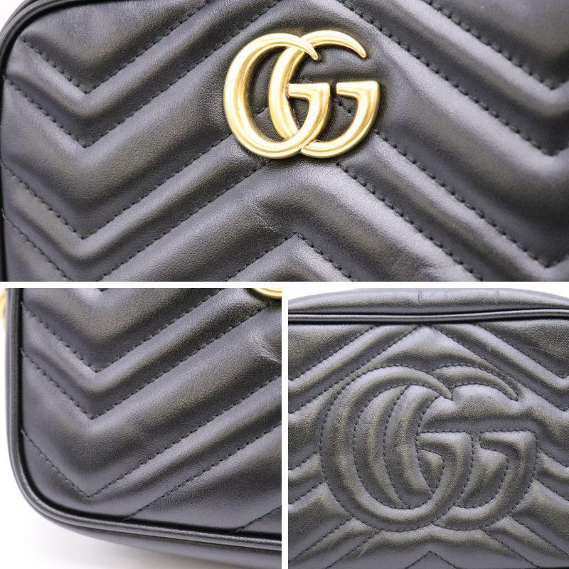 グッチ GUCCI GGマーモント キルティング ミニバッグ ショルダーバッグ バッグ ファブリック レザー レディース ブラック系 448065 【中古】 楽天市場】GUCCI グッチ GGマーモント キルティング スモール チェーン