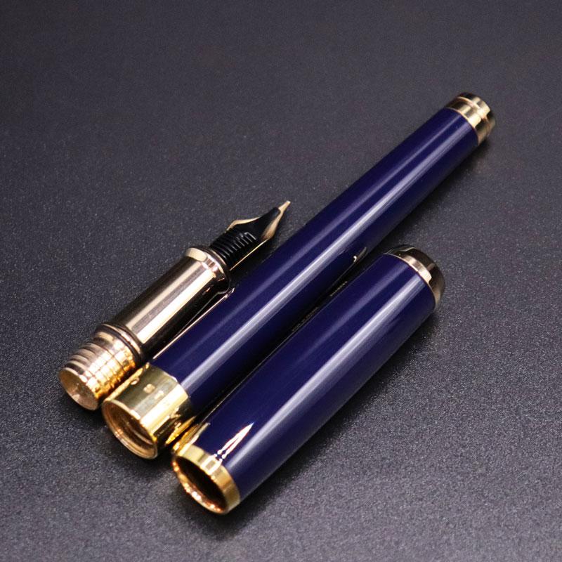 デュポン　万年筆　14K 美品】デュポン S.T.Dupont 万年筆 ネイビー ブルー ペン先14K