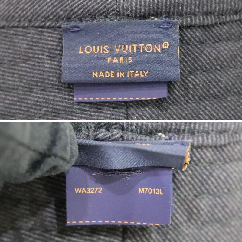 中古美品 LOUIS VUITTON ルイヴィトン シャポー モノグラム レイン バケットハット リバーシブル M7013L 帽子 カーキ ブラック 送料無料！_8