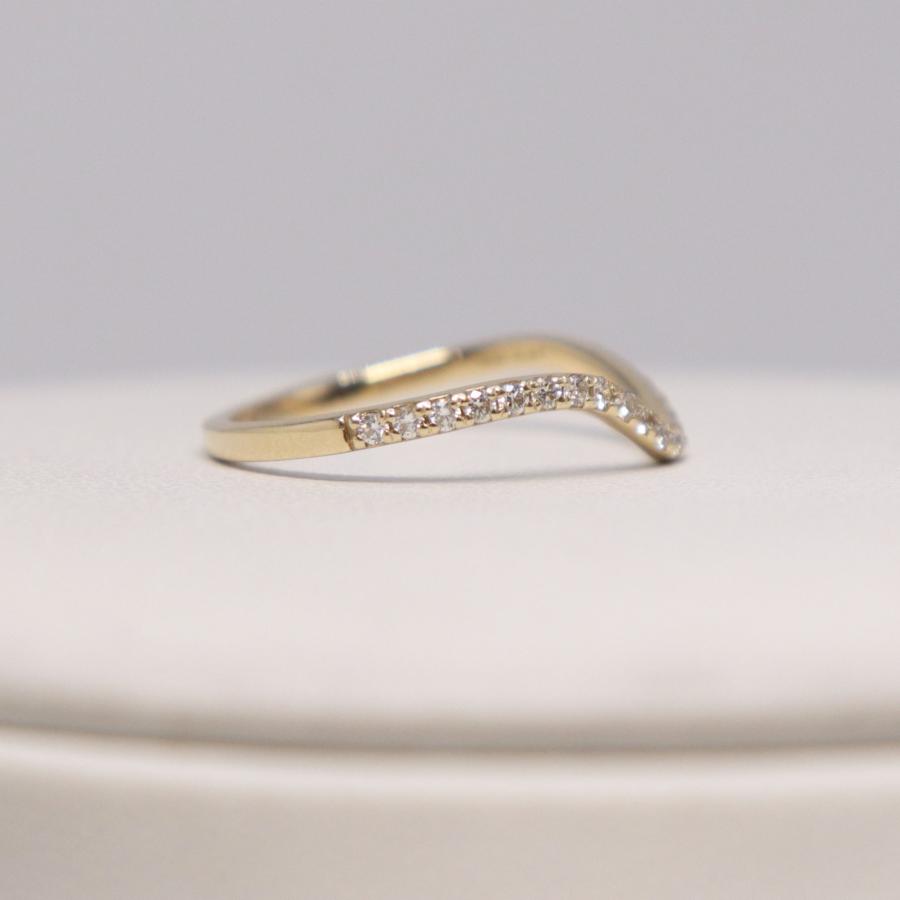 PRMAL プライマル K10 YG Wave Ring ウェーブ リング 01RBSC031