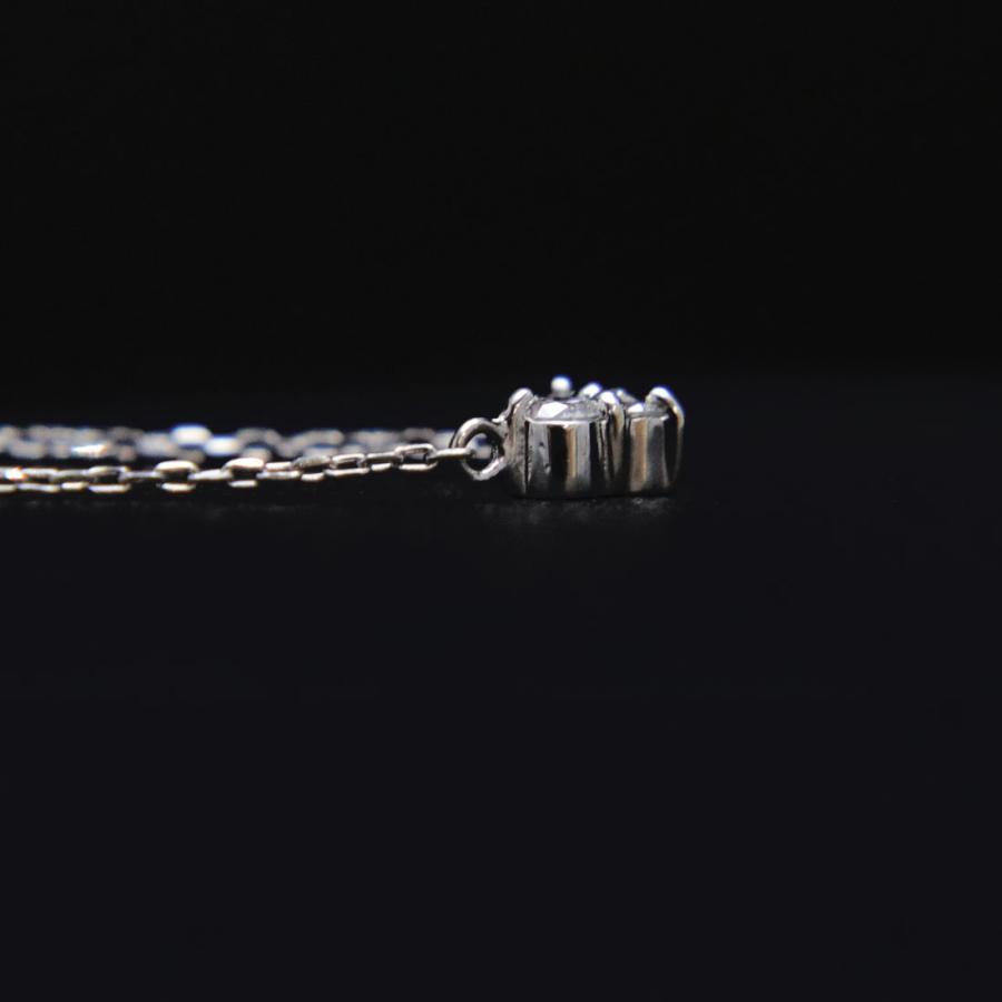 ete（エテ） K18 WG ハート ダイヤモンド ネックレス ダイヤ 0.07ct