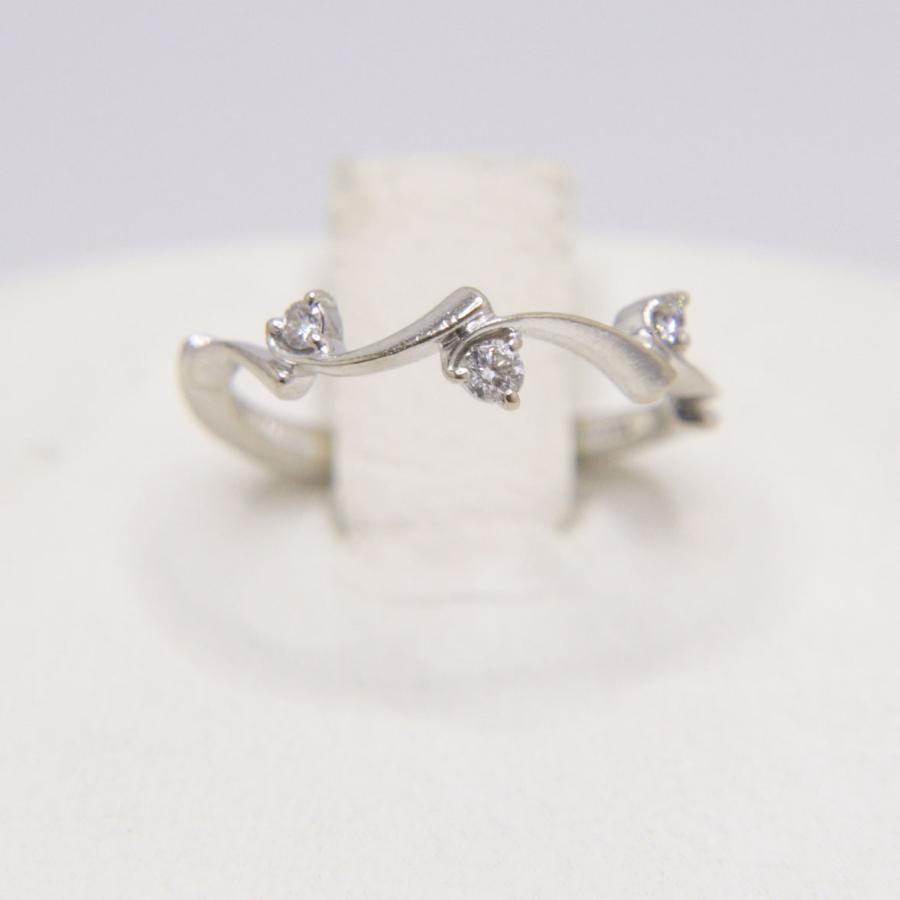 TRECENTI トレセンテ K18WG ダイヤモンド リング ダイヤ0.05ct 約1.5g 