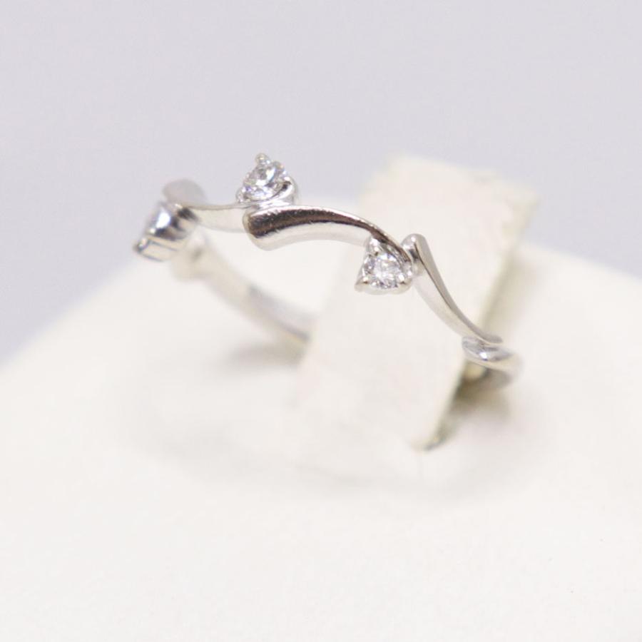 TRECENTI トレセンテ K18WG ダイヤモンド リング ダイヤ0.05ct