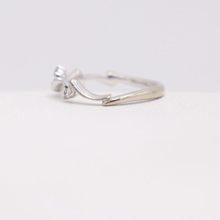 TRECENTI トレセンテ K18WG ダイヤモンド リング ダイヤ0.05ct