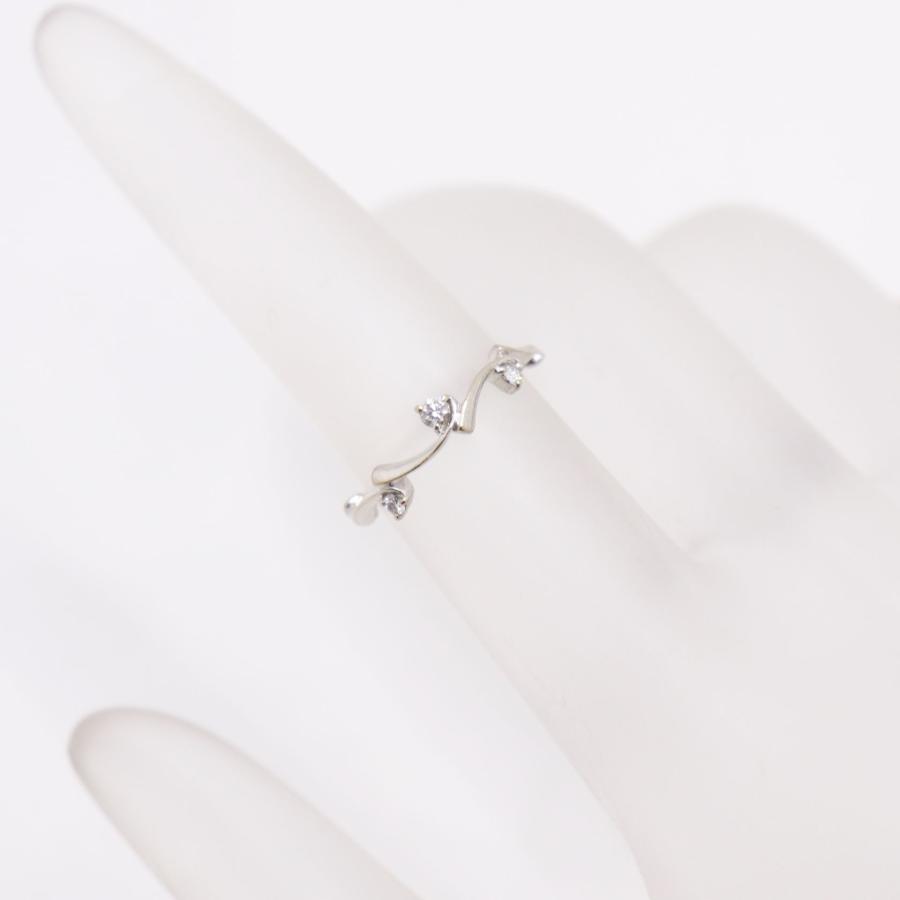 TRECENTI トレセンテ K18WG ダイヤモンド リング ダイヤ0.05ct