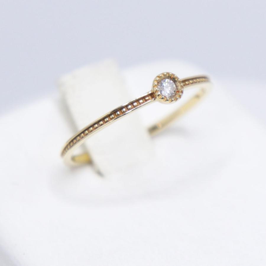 美品】 ete エテK10 11号 リング ダイヤモンド 0.02ct 指輪 【公式通販】