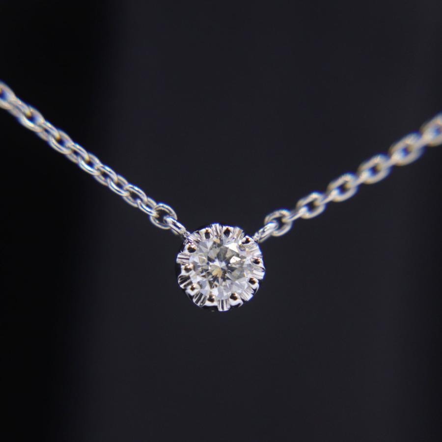 STAR JEWELRY（スタージュエリー） K18WG ダイヤモンド ネックレス 