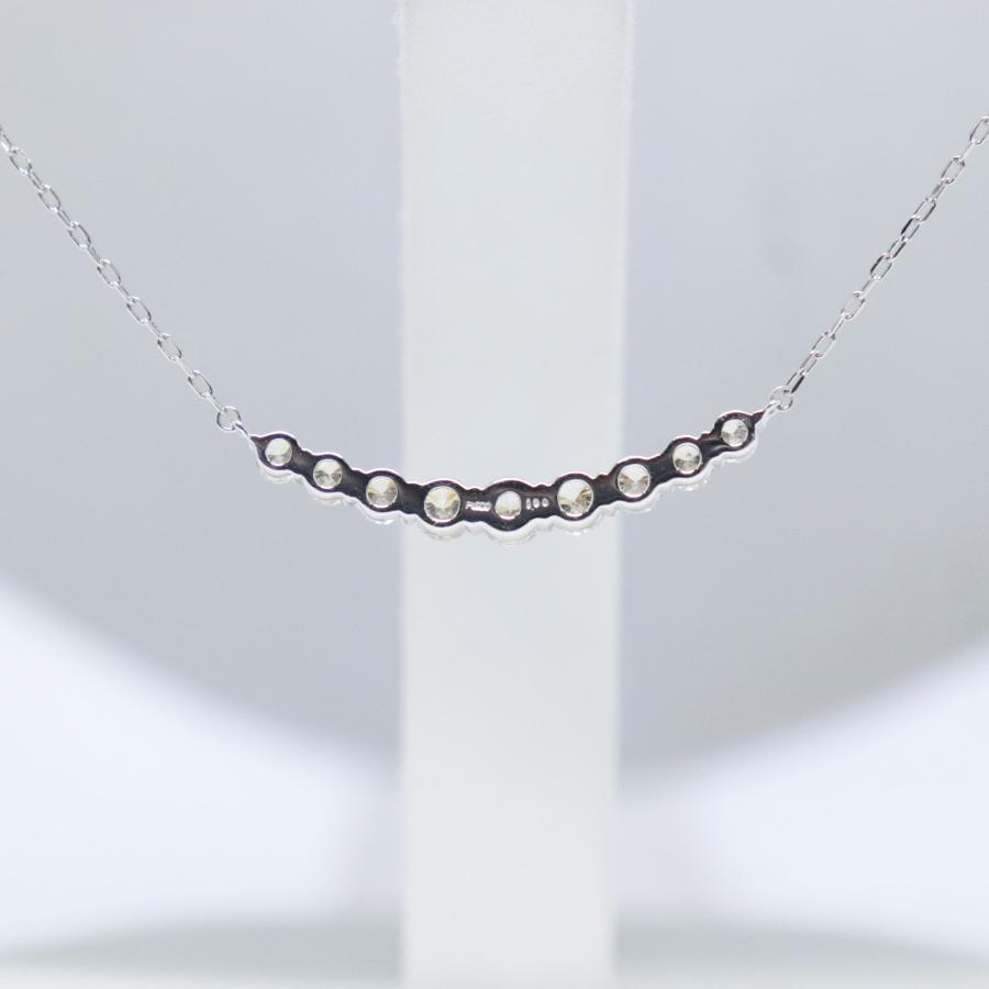 Pt850/900 ダイヤモンド ライン ネックレス D1.00ct 約48cm 重量約3.2g 