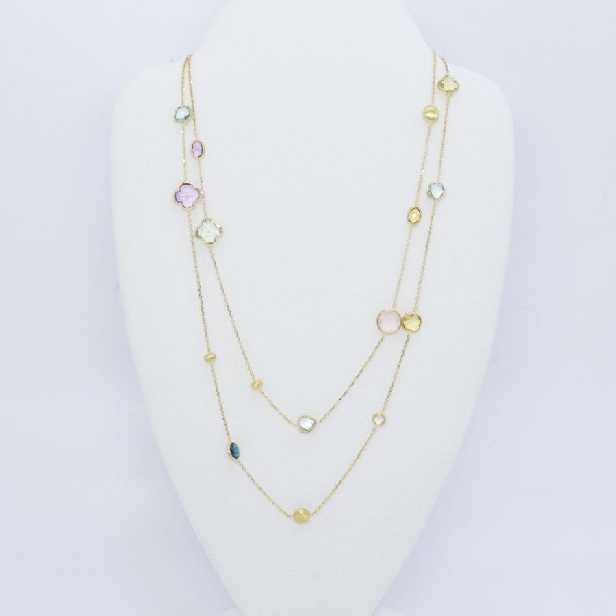 750 K18 イタリア製 クリシュナ マルチカラー ステーション ロング