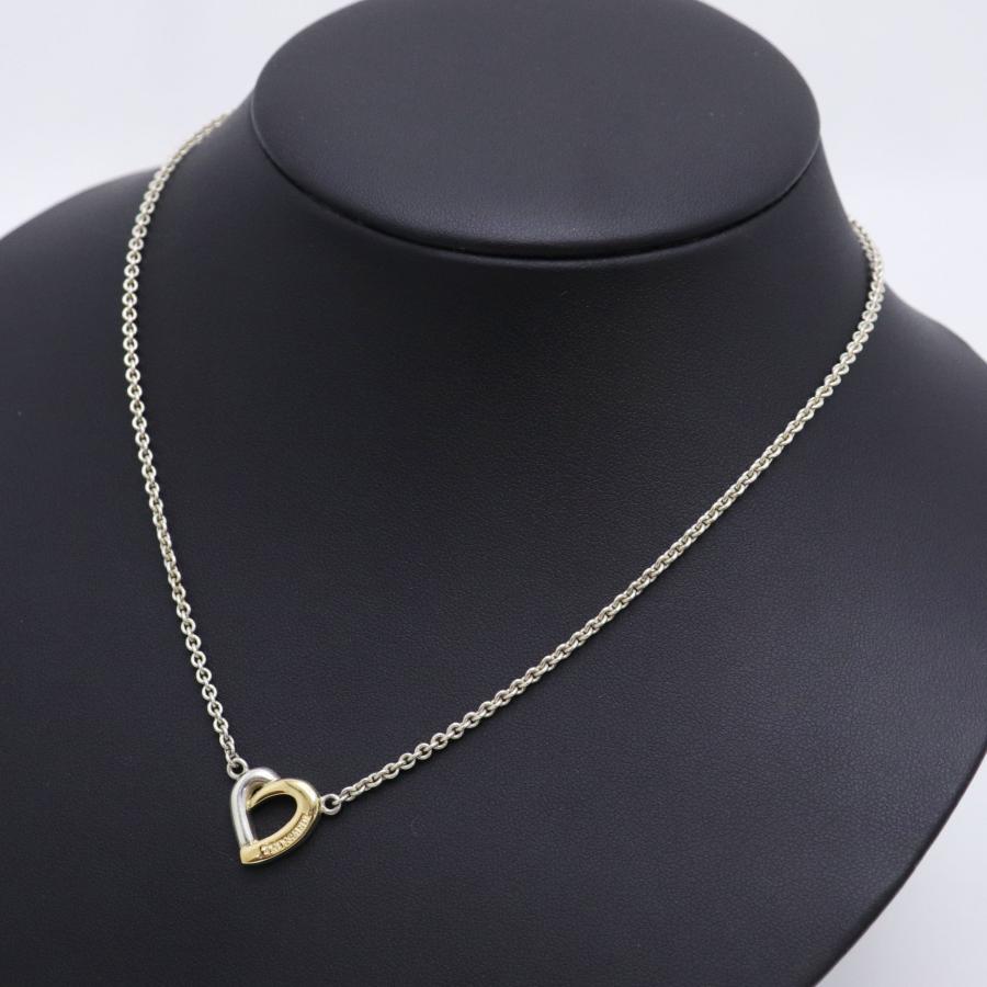 TRUSSARDI（トラサルディ） K18/SV925 ハート ネックレス 重量約7.0g