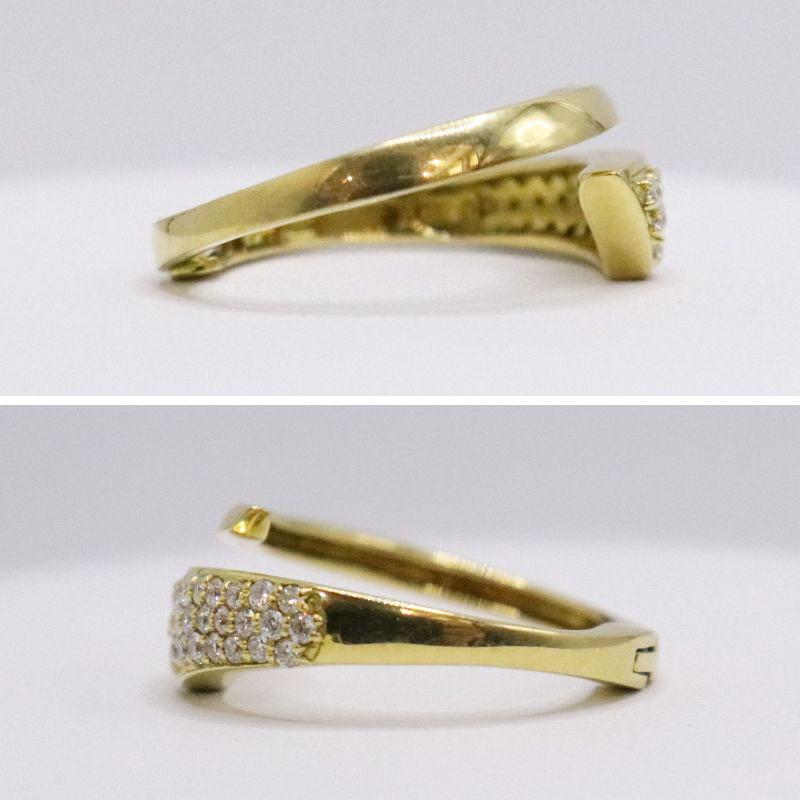 美品 K18YG ダイヤモンドリング D0.35ct ＃6〜13号 ピアリング