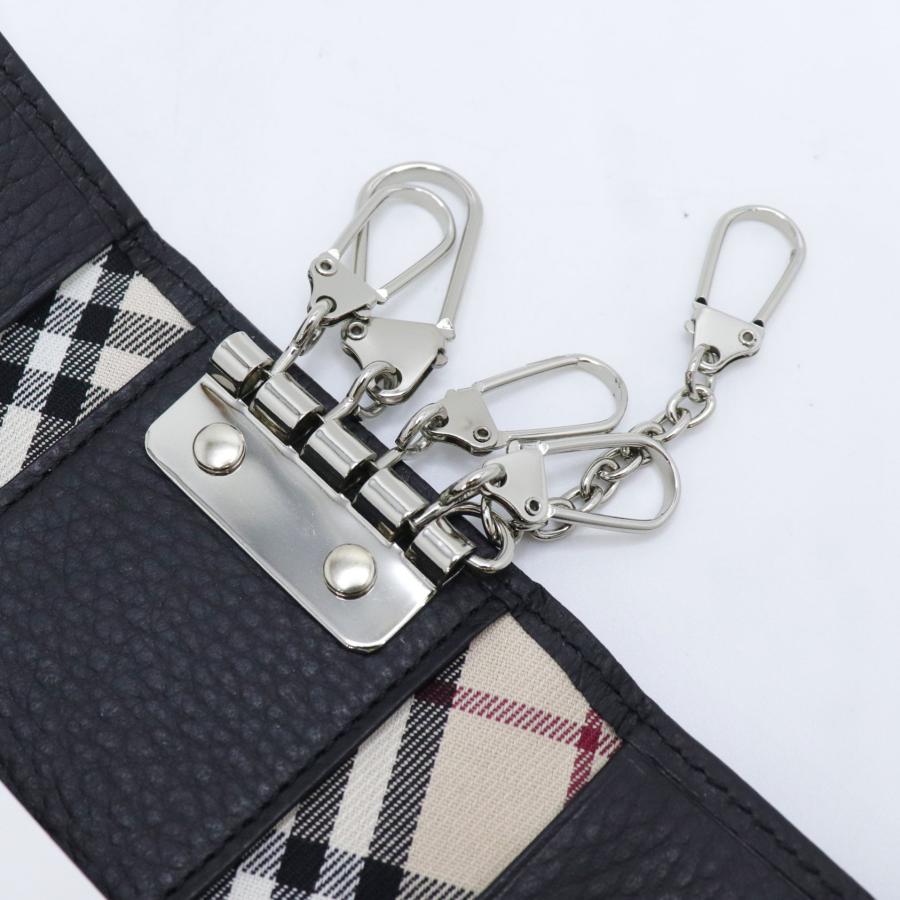 新品未使用　BURBERRY ブラック レザー キーケース　黒　バーバリー BURBERRY（バーバリー） 未使用 保管品 レザー キーケース ブラック