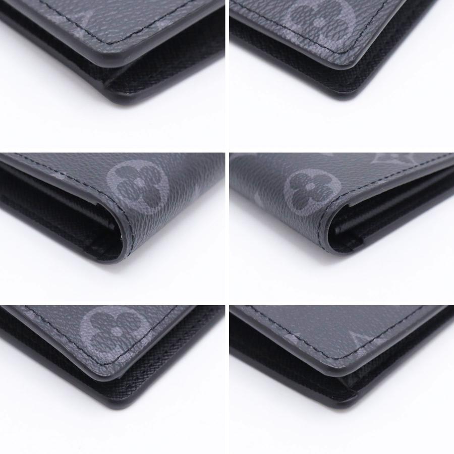 新品 未使用 LOUIS VUITTON ルイヴィトン ポルトフォイユ・ブラザ M61697 モノグラム・エクリプス メンズ 長財布 ブラック 送料無料！！の画像