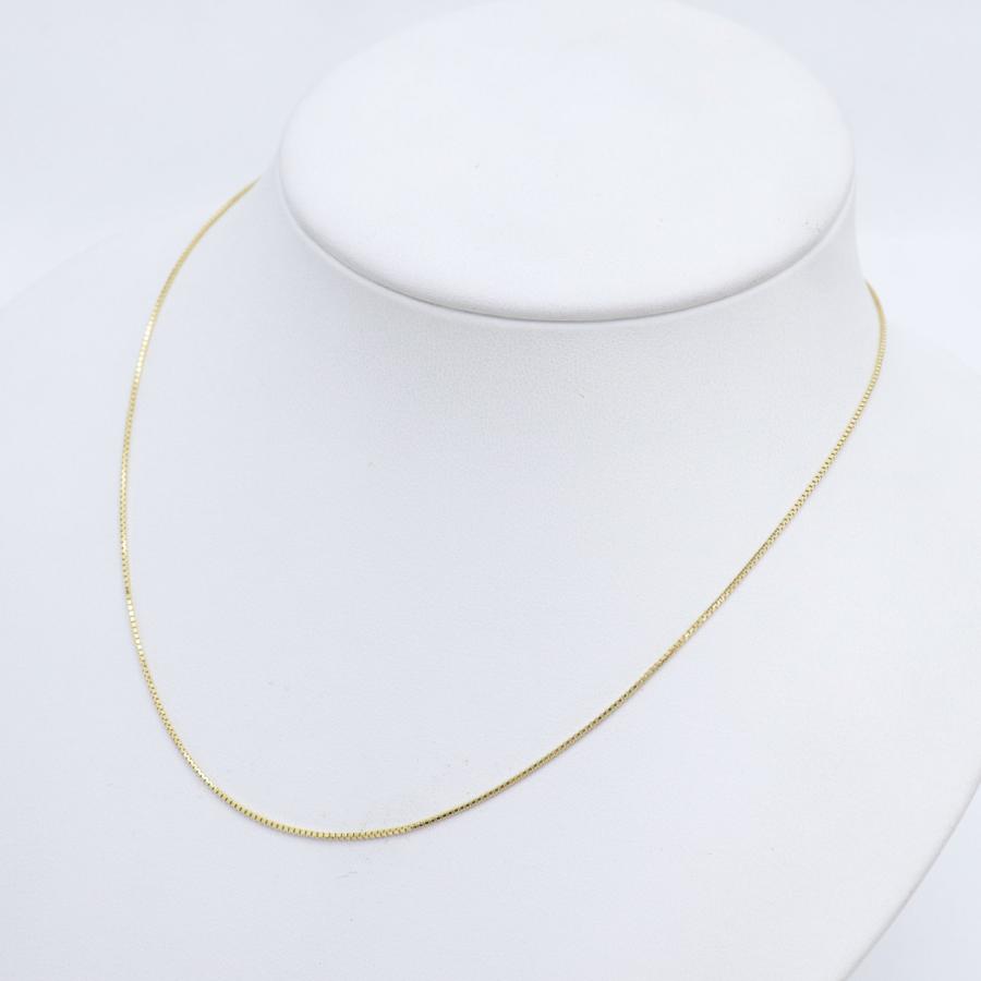 K18 YG ベネチアンチェーン ネックレス 重量約2.2g 約40cm 幅約1mm 金 