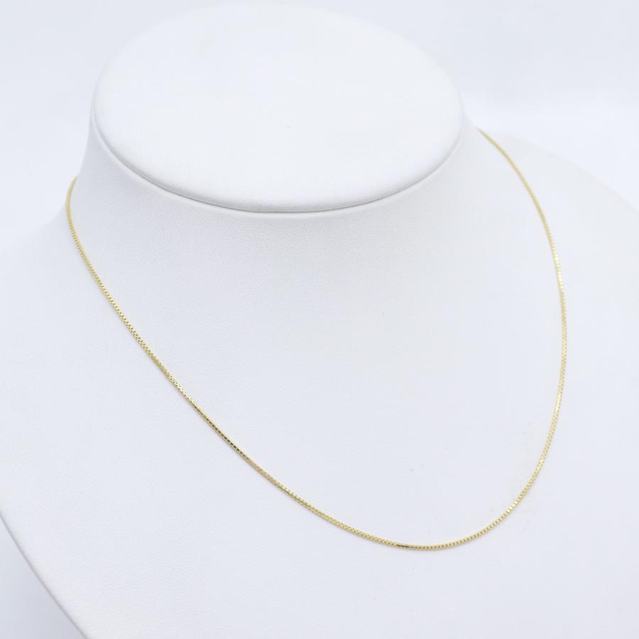 K18 YG ベネチアンチェーン ネックレス 重量約2.2g 約40cm 幅約1mm 金 
