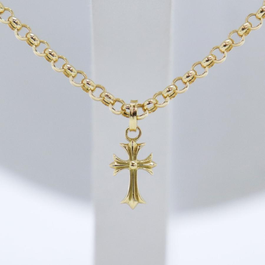 K18 YG クロス ペンダント ネックレス 重量約4.5g 約50cm イエロー