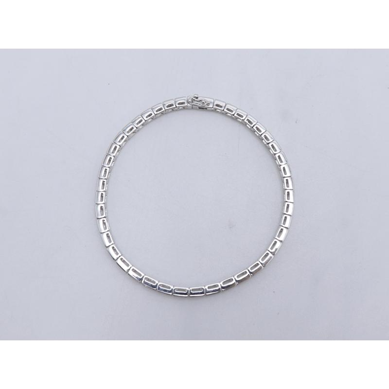 K18 WG 天然 バケットカット ダイヤモンド ブレスレット D3.01ct 最