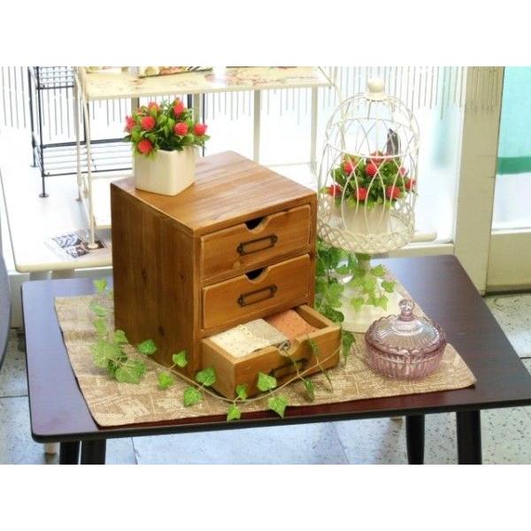 アンティークウッドの書類ケース【アンティーク 3段引出し】ケーアイ