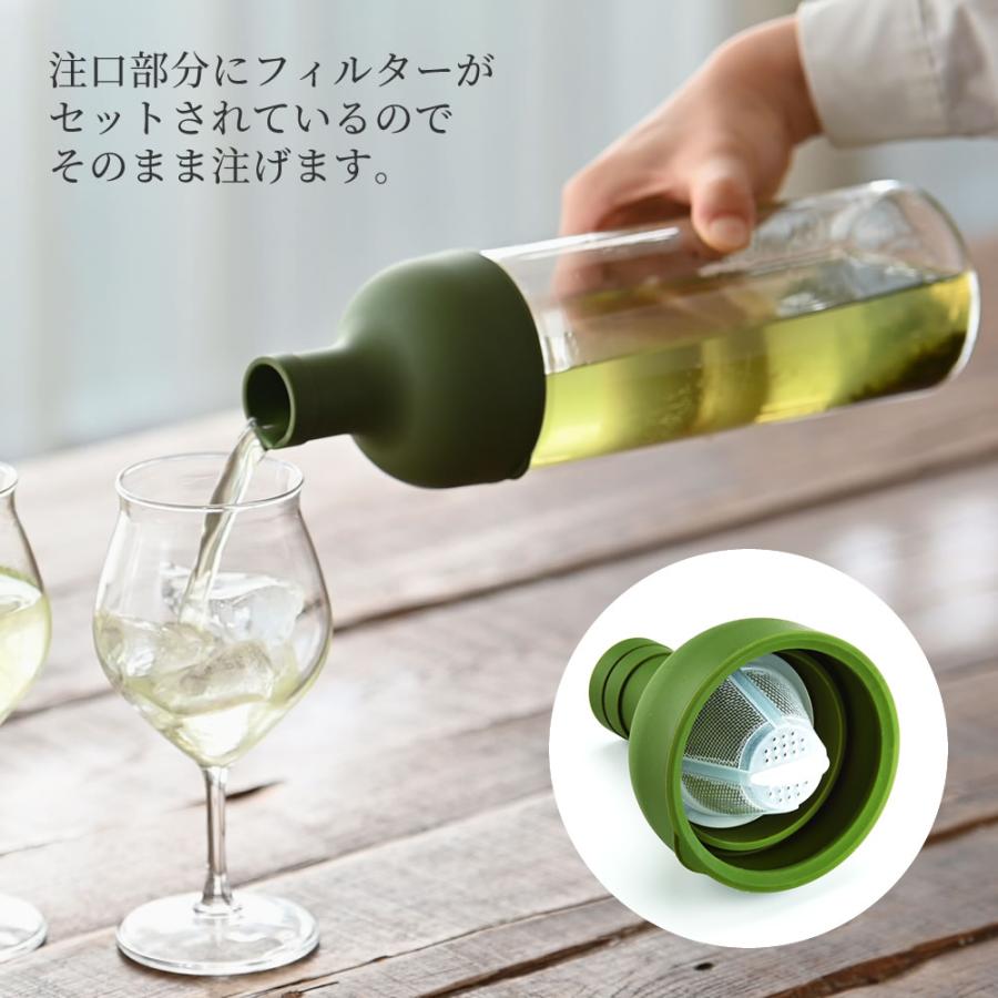 ハリオ HARIO フィルターインボトル 750ml（FIB-75）水出し茶 ワインボトル型 水出し用ボトル フレーバーウォーター｜marumall｜03