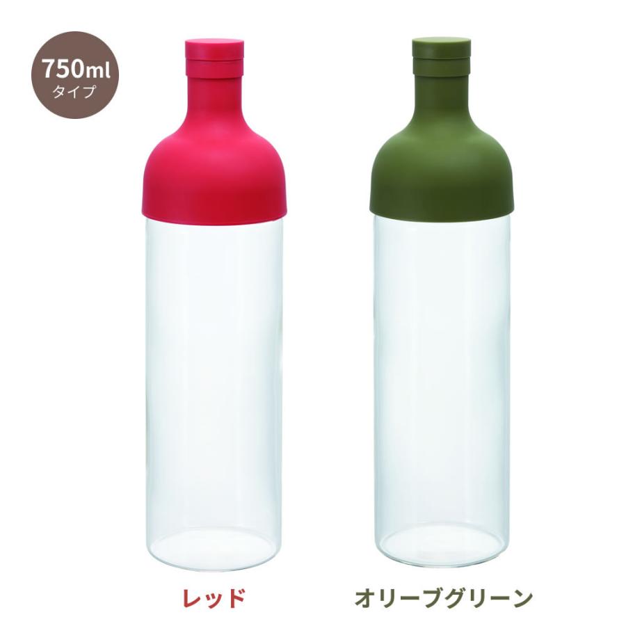 ハリオ HARIO フィルターインボトル 750ml（FIB-75）水出し茶 ワインボトル型 水出し用ボトル フレーバーウォーター｜marumall｜06