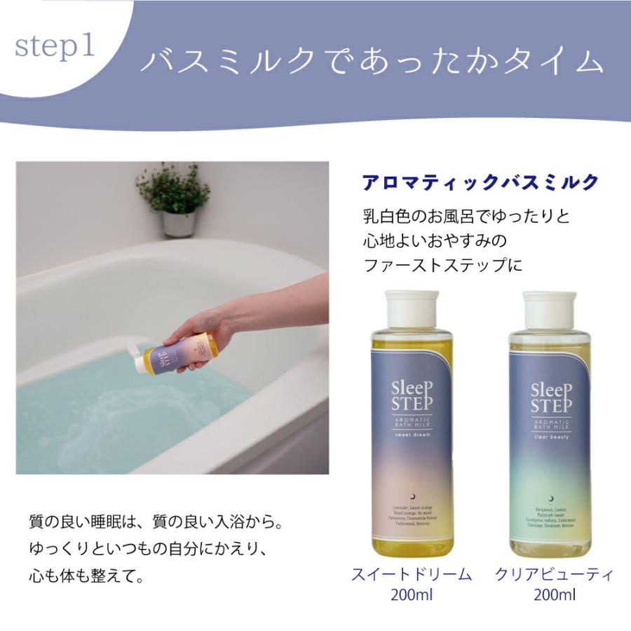 SLEEP STEP アロマティックバスミルク200ml 入浴剤 スキンケア お