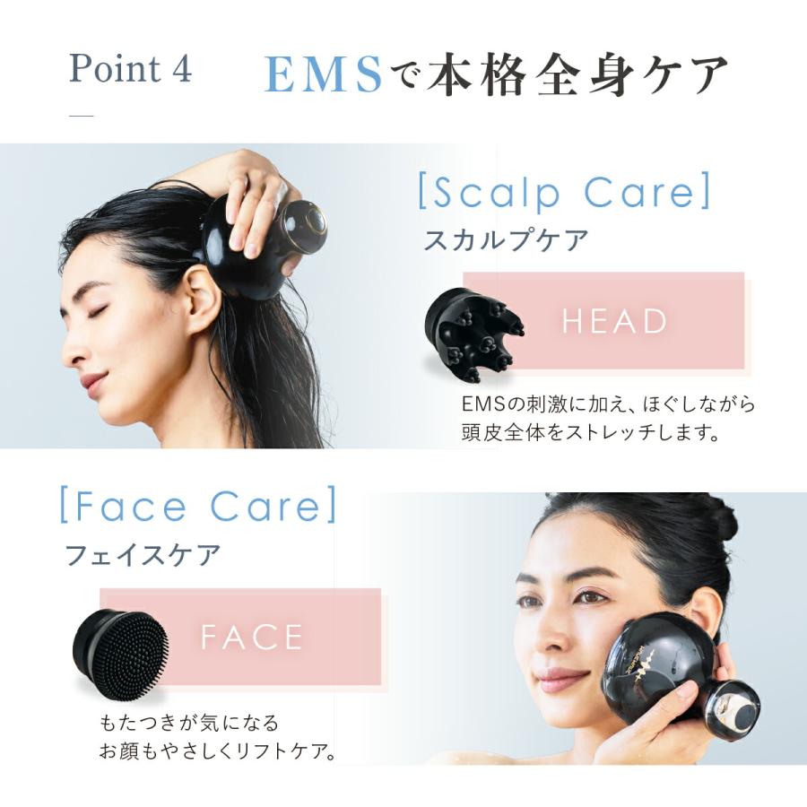 WAVEWAVE WAVEWAVE EMS スカルプヘッドスパ 自宅 ヘッドスパブラシ 頭皮ブラシ 頭皮ケア 電動 頭皮マッサージ : まる ...