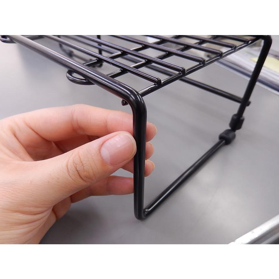 コンロ奥ラック〈ブラック〉 ◆ キッチン コンロ奥 空きスペース活用 コンロまわり収納 鍋置き IH デッドスペース活用 調味料置き ちょい置き キッチンツール …|marumall|06