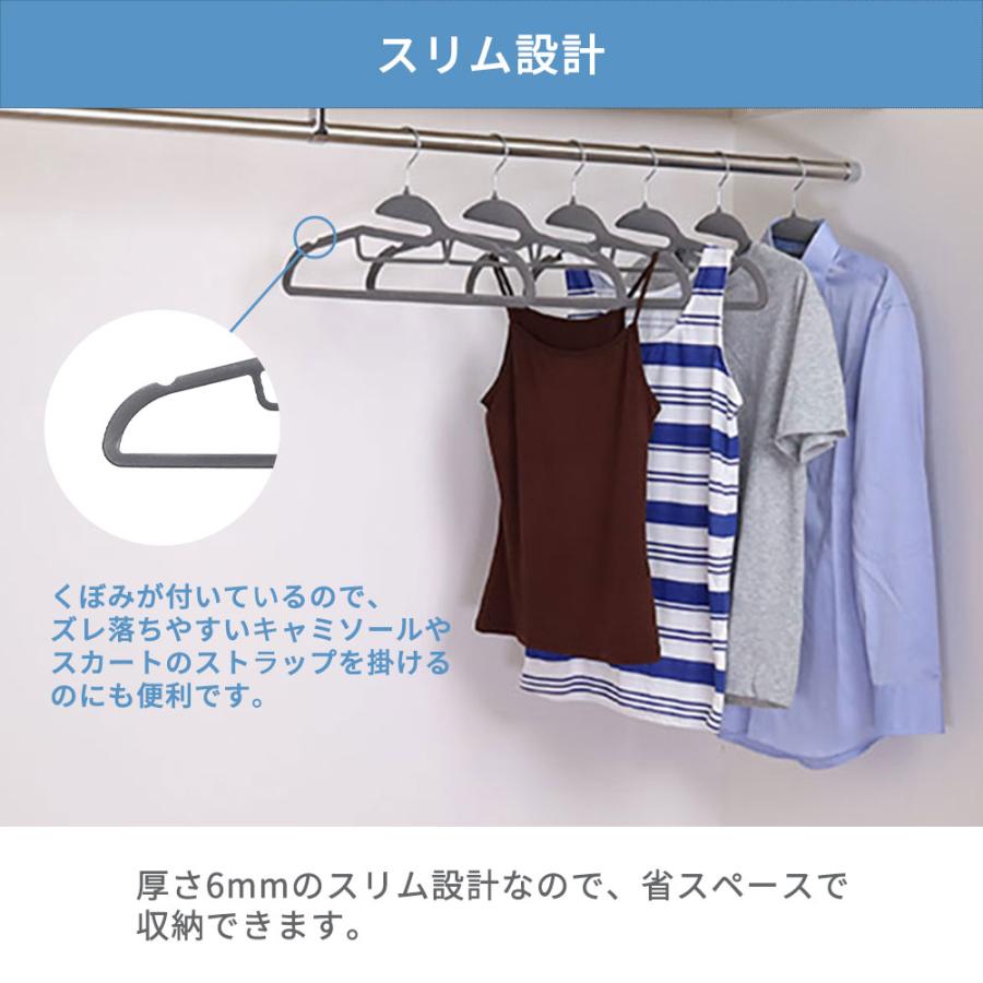 ハンガーギャラリー ホールドハンガースリット6本組 HO-6P グレー
