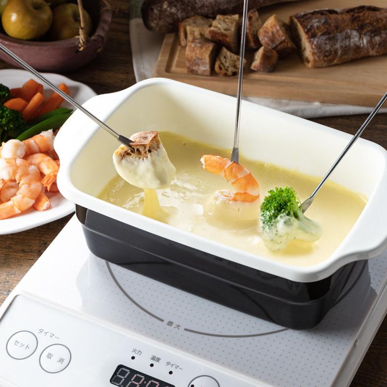 ホーロー天ぷら鍋 角型 ih対応 天ぷら鍋 ミニ 角 角型天ぷら鍋 四角い