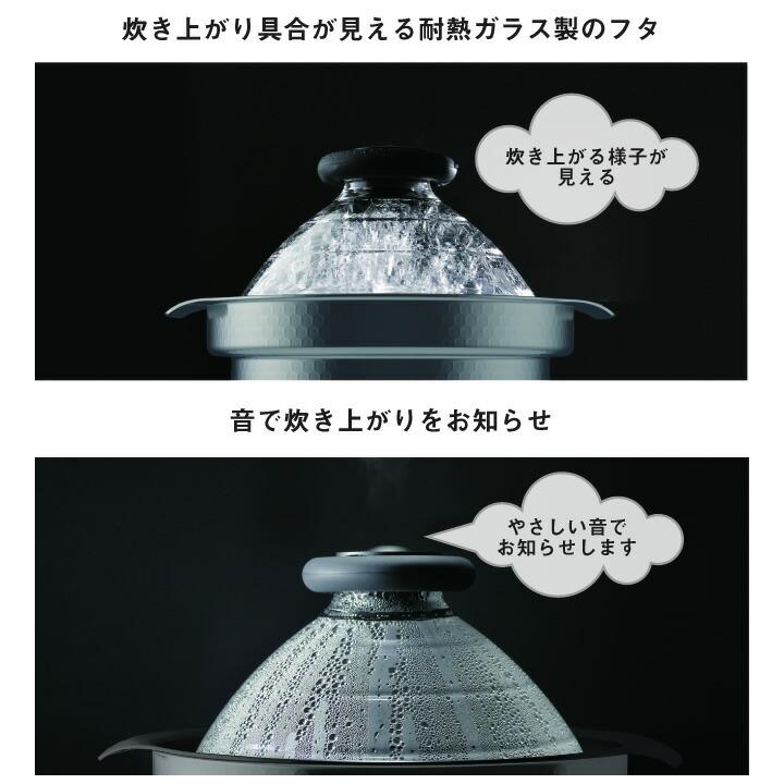 HARIO ハリオ フタがガラスのIH対応ご飯釜雪平 GIS-200 ご飯釜
