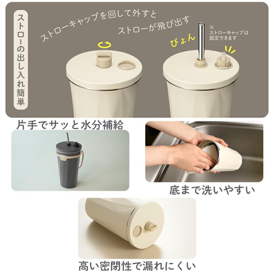 和平フレイズ タンブラー ステンレス 保温 保冷 蓋付き ストロー付き