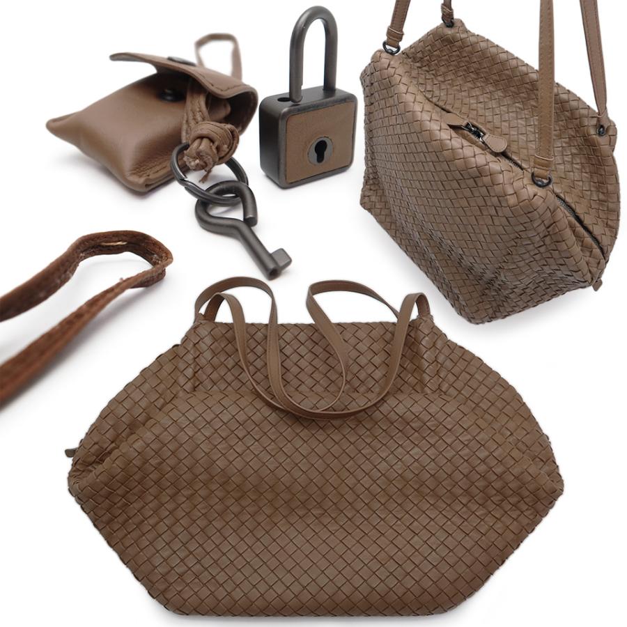 ボッテガヴェネタ イントレチャート セミショルダーバッグ ブラウン BOTTEGA VENETA（ボッテガ・ヴェネタ） BOTTEGA VENATA ボッテガ