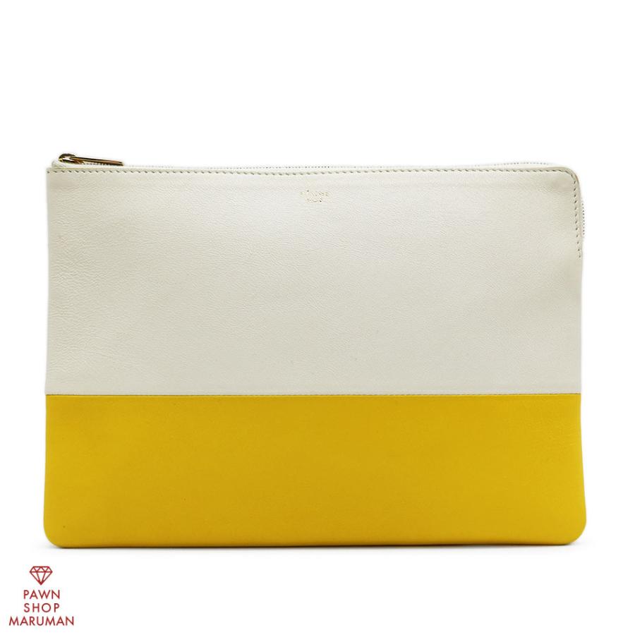 CELINE（セリーヌ） バイカラードキュメントポーチ S ZP 1112 レザー 