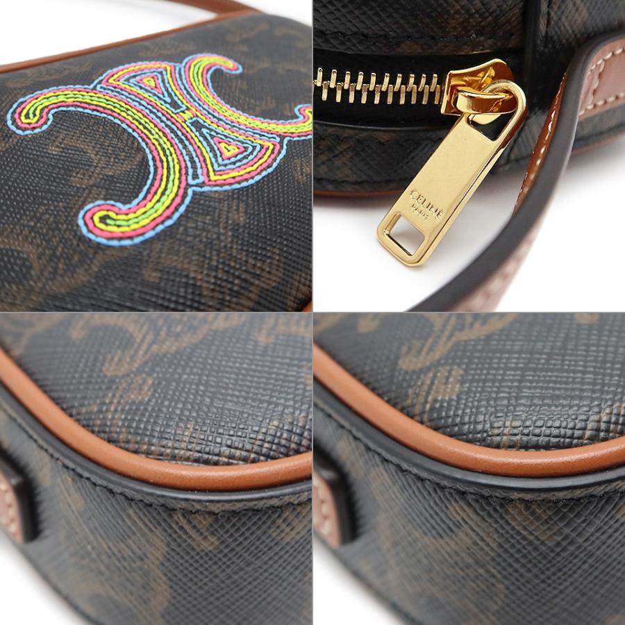 CELINE（セリーヌ） レインボービーズ刺繍 トリオンフ ミニカメラ